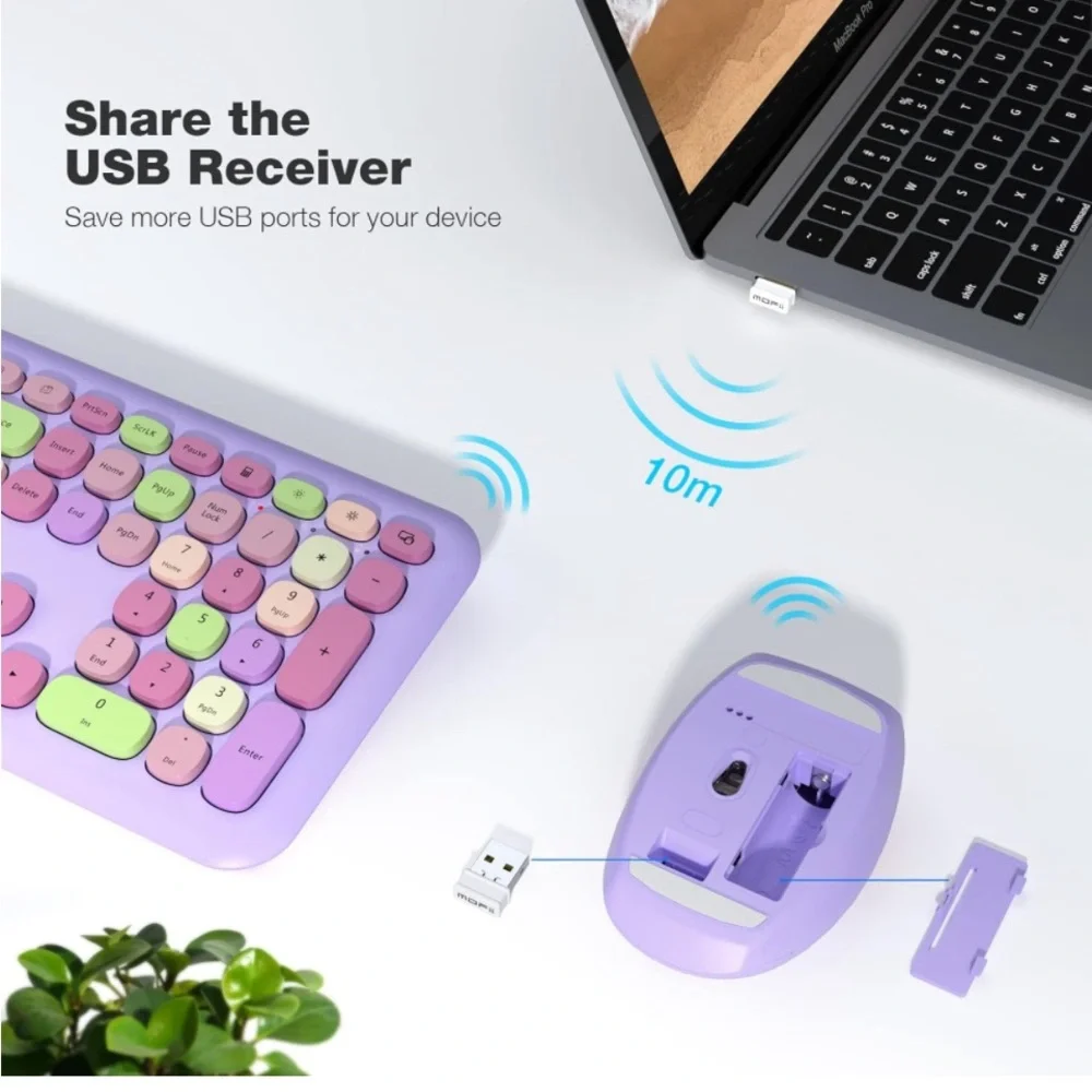Multi color keyboard and mouse (USB)